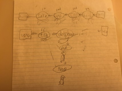 One kid's partial ordering graph.